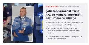 Jandarmeria Suceava, decapitată după dezvăluirile SPYNEWS / Fostul comandant, „exilat” în Polonia
