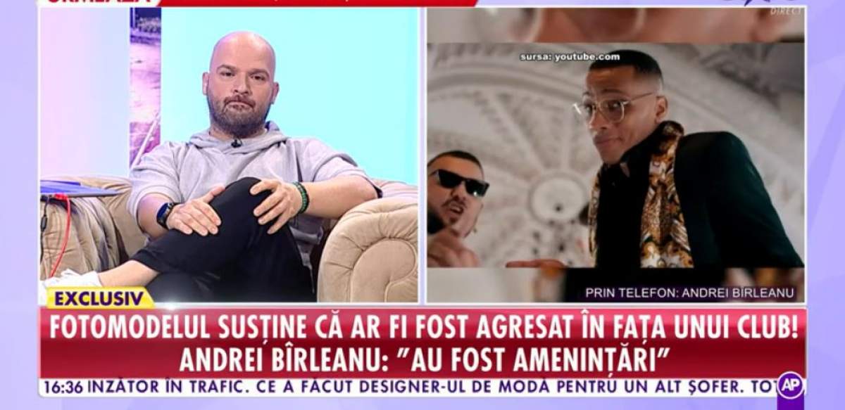 Reacția lui Andre Bîrleanu, după ce „băieții de aur” ai lui Alex Velea l-au acuzat de agresiune, în scandalul cu Alexandro Matias: „A spus că mă înjunghie” / VIDEO