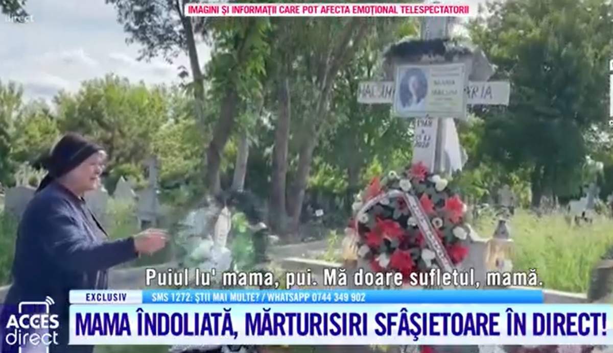 Acces Direct. Mama Mariei Macsim Nicoară, distrusă de durere la mormântul fiicei sale: ”Îți aud pașii, îți simt mânuța”