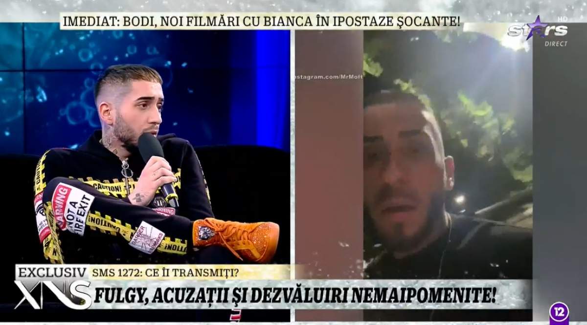 Fulgy, dezvăluiri la Xtra Night Show, după ce a dat de înțeles că la studioul lui Alex Velea se consumă substanțe interzise: ”Nu se droghează” / VIDEO