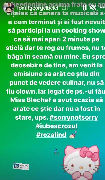 Ionuț Belei și Keed, în război pe Internet! Concurenții de la Chefi la cuțite și-au aruncat cuvinte grele: „Sună-mă că nu are cine să dea cu mătura!” / FOTO