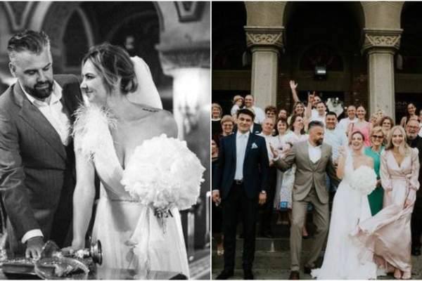 Imagini emoționante de la căsătoria religioasă a Roxanei Ionescu cu Tinu Vidaicu! Cei doi au ajuns ieri în fața altarului