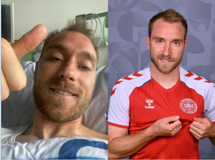 Christian Eriksen, prima fotografie de pe patul de spital, după accidentare. Ce mesaj a dorit să transmită fotbalistul: ”Având în vedere circumstanțele...”/ FOTO