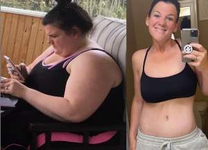 O femeie a reușit să slăbească 90 de kilograme într-un timp record. Cum s-a produs transformarea spectaculoasă: ”Mâncarea era drogul meu” / FOTO