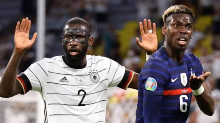 Jucătorul Paul Pogba, mușcat de un adversar în timpul meciului Franța vs. Germania. Cum a reacționat arbitrul / VIDEO