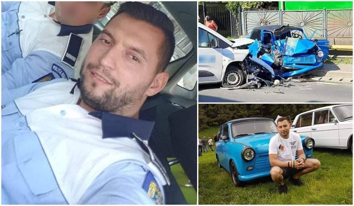 Un polițist de la Rutieră a murit în trabantul pe care-l conducea. Cornel Vereștiuc a intrat pe contrasens