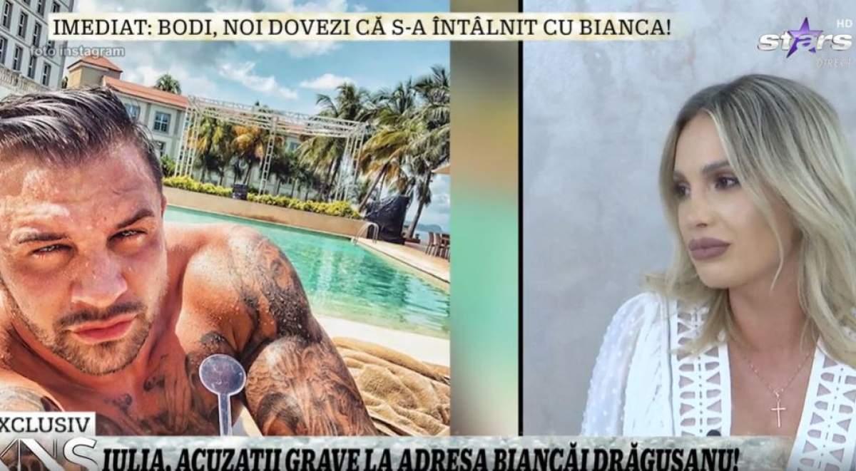 Cum a reacționat Iulia Sălăgean, după ce s-a întâlnit cu Alex Bodi: ”Nu vreau să-i creez probleme”! Fosta soție, declarații la Xtra Night Show
