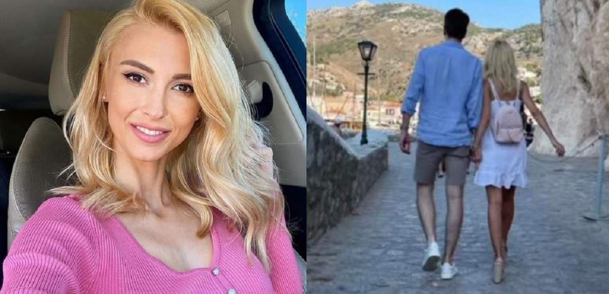 În stânga e Andreea Bălan în mașină, îmbrăcată într-o bluză roz. În dreapta ea și Tiberiu Argint se află în Grecia și se plimbă de mână pe o alee pavată. Vedeta are în spate un rucsac și poartă o rochie albă.