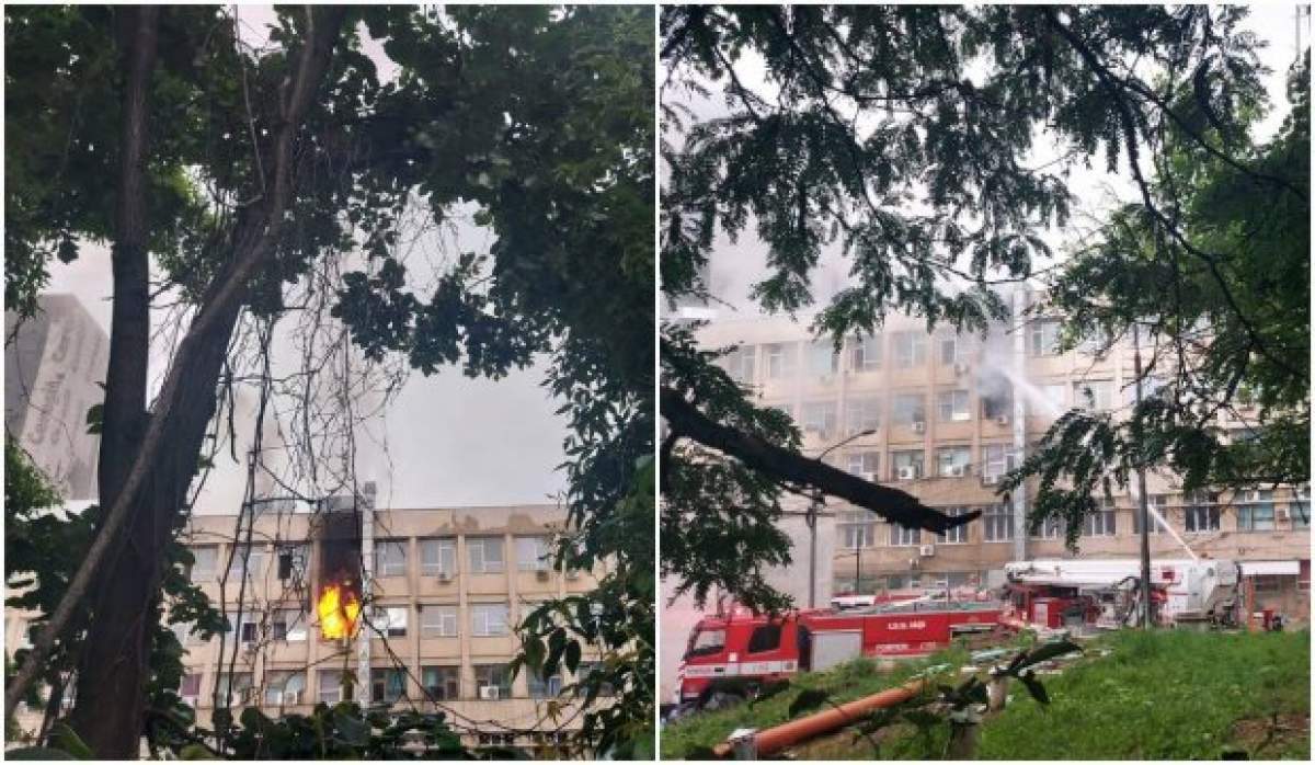 Incendiu la Spitalul de Copii „Sfânta Maria” din Iași. Pompierii se luptă să stingă flăcările uriașe
