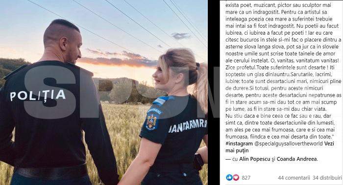 Incredibila poveste de dragoste dintre doi angajați ai Ministerului de Interne / Poliția + Jandarmeria = Love