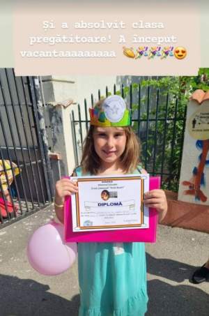 Fiica Oanei Roman a absolvit clasa pregătitoare. Cum sărbătorește vedeta: „Plecăm în cel mai frumos loc de pe Pământ” / FOTO