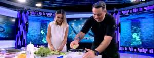 Andra Mihail de la Chefi la cuțite a gătit biban peruan, în direct, la Xtra Night Show. Unde lucrează acum frumușica lui Cătălin Scărlătescu / VIDEO