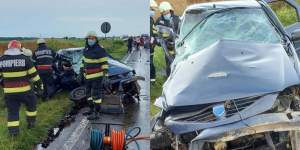 Soț și soție, morți într-un grav accident în Ialomița, în această dimineață. Mașina lor s-a izbit violent de o autoutilitară