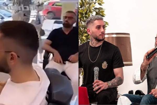 Fulgy, păzit de Ioniță de la Clejani, după ce a fost externat de la clinica de reabilitare. Cântărețul nu-l scapă din ochi pe fiul său / VIDEO