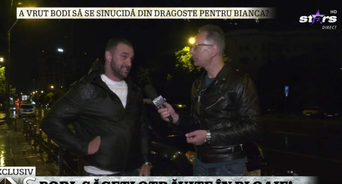 Alex Bodi în timpul unui interviu.