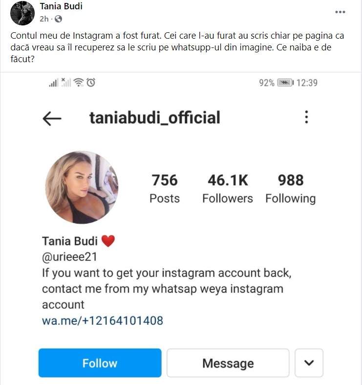 Tania Budi, victima șantajului hackerilor pe Internet. Vedeta le-a cerut ajutorul fanilor: ”Ce naiba e de făcut?” / FOTO