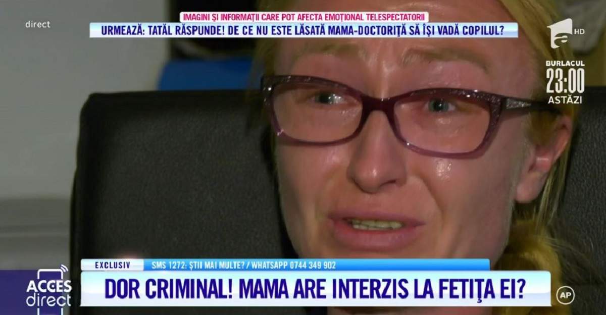 Acces Direct. Mamă-doctoriță, bătută și amenințată cu moartea de soț? Cristina nu ar fi lăsată să-și vadă fetița: „A fost traumatizată din burtă” / VIDEO