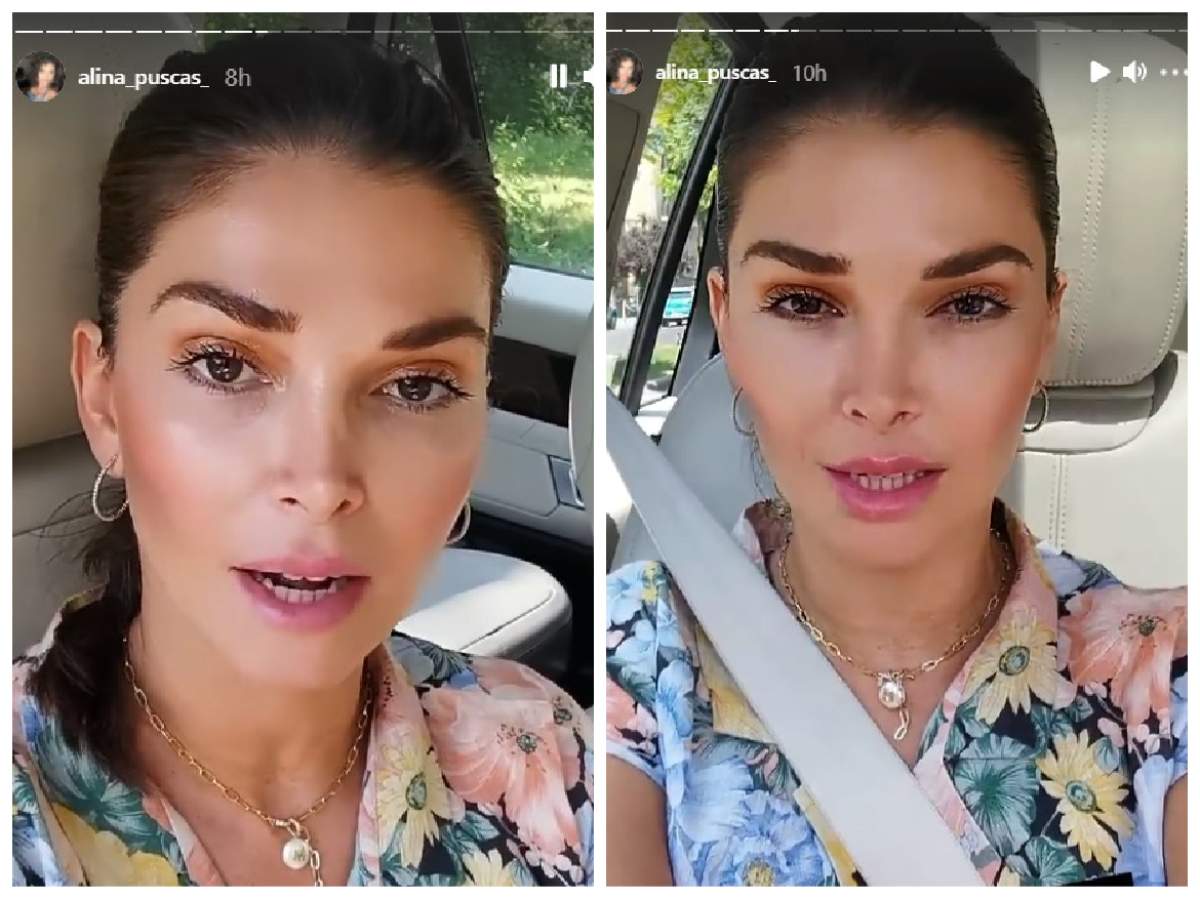 Alina Pușcaș, apel disperat către autorități colaj cu Alina Pușcaș în mașină