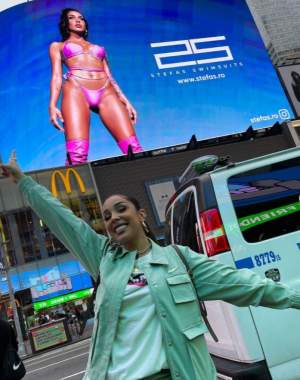 Ștefania a devenit celebră și la New York! Iubita lui Speak a apărut pe marile ecrane din oraș: „Promit că pot și mai mult” / FOTO