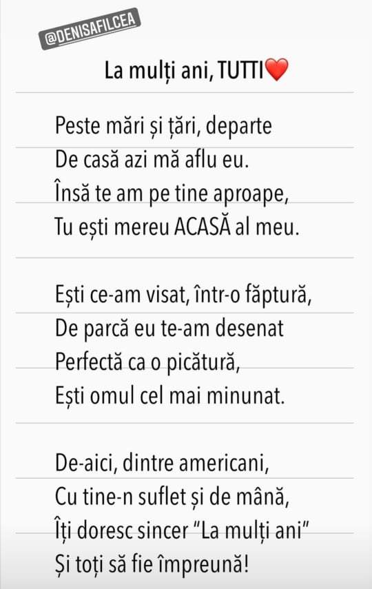 Poezia lui Flick pentru Denisa Hodișan