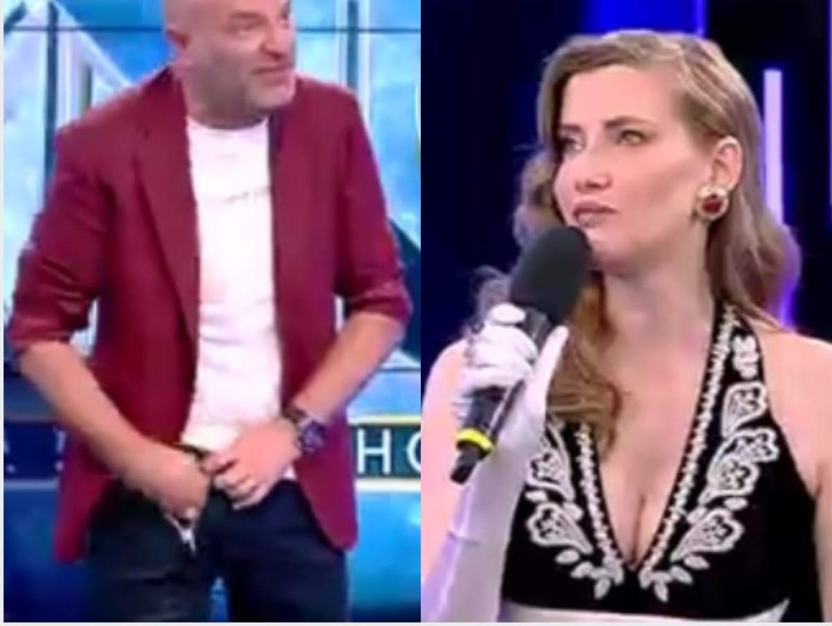 Iulia Albu l-a provocat pe Dan Capatos să se ridice de la pupitru, în platoul Xtra Night Show: ”Ia să văd ce ai pe dedesubt” / VIDEO