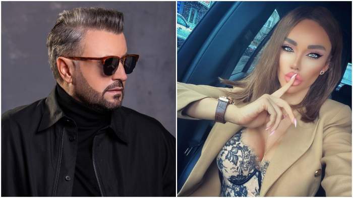 Colaj foto cu Bianca Drăgușanu și Cătălin Botezatu cu ochelari de soare