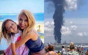 Andreea Bălan, pe plajă în momentul în care s-a produs explozia la Petromidia Năvodari. Ce a surprins vedeta cu telefonul mobil / VIDEO
