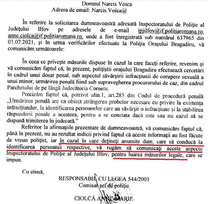 Polițiștii se anchetează între ei, într-un dosar de pedofilie / Document incredibil, în cazul perversului care a abuzat o fetiță de 11 ani, la Ciorogârla