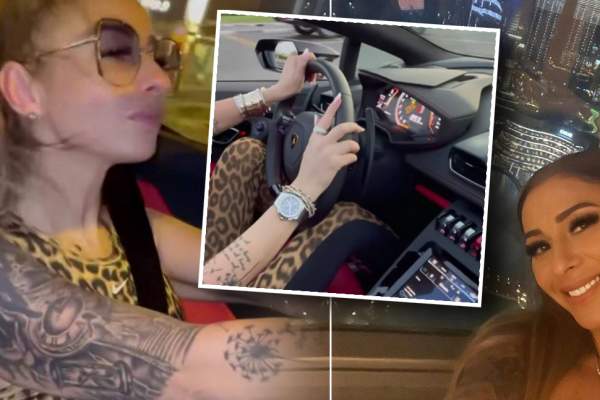 Anamaria Prodan, show de zile mari cu bolidul de lux pe străzile din Dubai. Sexy impresara, apariție într-o ținută de senzație / FOTO