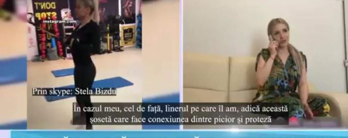 Stela Bizdu, probleme mari din cauza protezei pe care o poartă la picior. Ce sumă enormă trebuie să plătească influencerița la șase luni / VIDEO