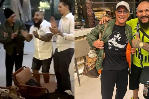 Dani Mocanu, o nouă întâlnire cu Jean-Claude Van Damme. Manelistul i-a dedicat câteva versuri celebrului actor / VIDEO
