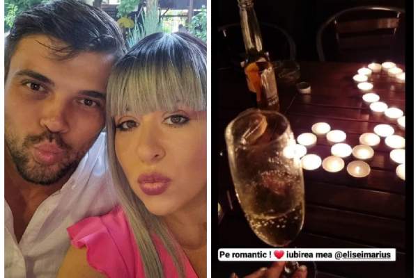 Marius Elisei, cină romantică pentru Oana Roman la miezul nopții. Bărbatul a umplut masa cu lumânări: „Așa frumos, iubire!” / FOTO