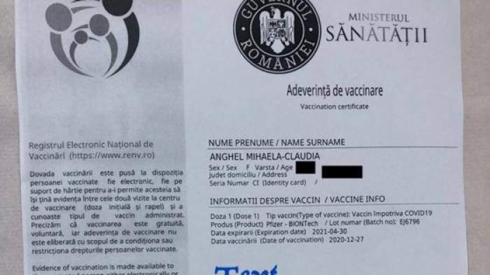 Adeverințe false de vaccinare, scoase la vânzare pe internet. Cât au plătit românii pentru o dovadă de imunizare contrafăcută