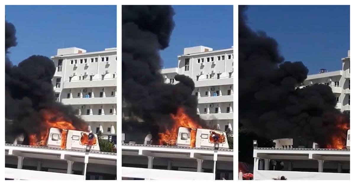 Incendiu puternic la un hotel din Constanța! Pompierii intervin de urgență / VIDEO