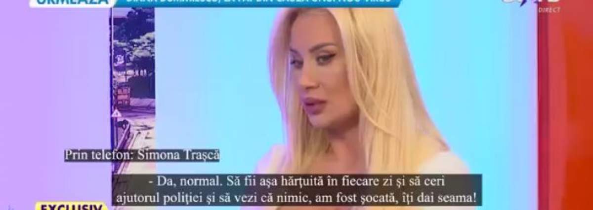Simona Trașcă a fugit din București pentru a uita de agresor. Cine o apară pe vedetă de individ / VIDEO