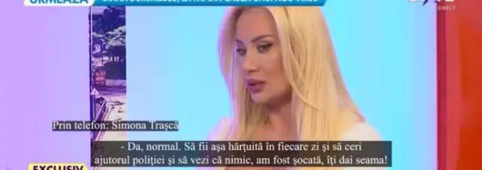 Simona Trașcă a fugit din București pentru a uita de agresor. Cine o apară pe vedetă de individ / VIDEO