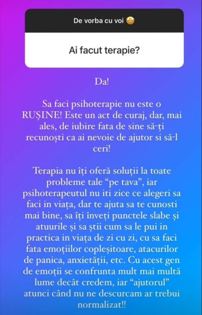 Ce a spus Nicoleta Nucă pe Instagram