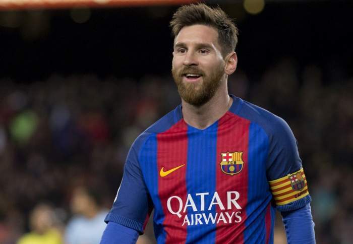 Lionel Messi, pe teren zâmbitor