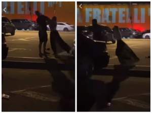 Tânăr, bătut de iubită în fața unui club din Mamaia. Momentul în care bărbatul este luat la palme a fost surprins de trecători / VIDEO