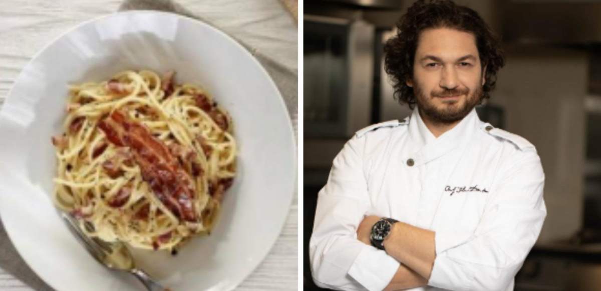 Paste carbonara, după rețeta lui Chef Florin Dumitrescu. Care este secretul marelui bucătar