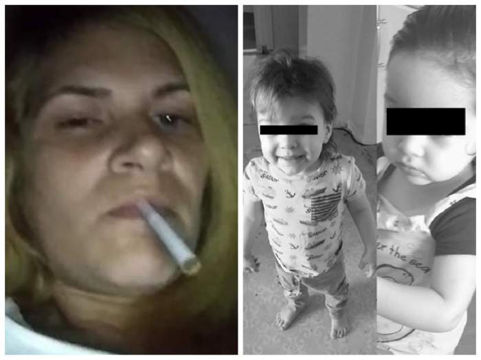 colaj cu gemenii și mama lor în timp ce fuma pe live