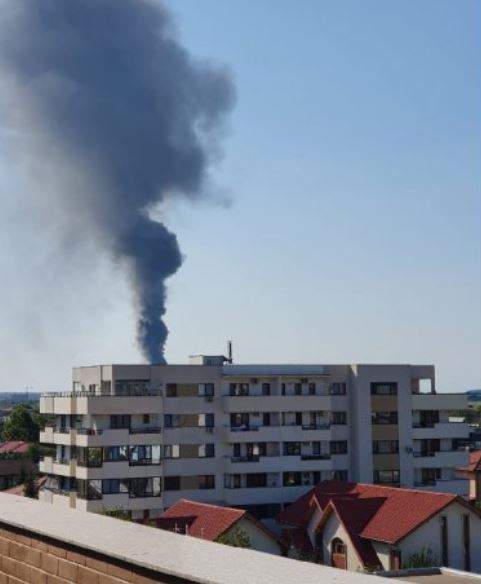 Incendiu violent la o hală din Mogoșoaia. Flăcările puternice au făcut prăpăd în jur/ FOTO