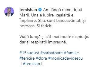 Andreea Bălan, urare specială pentru nașa sa cu ocazia zilei de nume. Ce i-a transmis artista Monicăi Davidescu