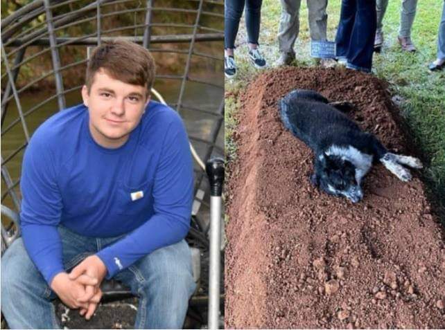 Un câine stă nedezlipit de mormântul stăpânului său, care a fost împușcat de fiul unui celebru judecător. Imaginile care fac înconjurul lumii / FOTO