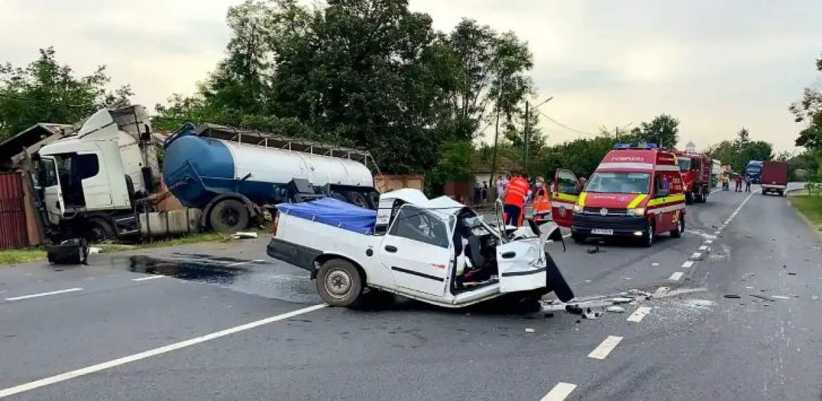 Imagini de la locul accidentului