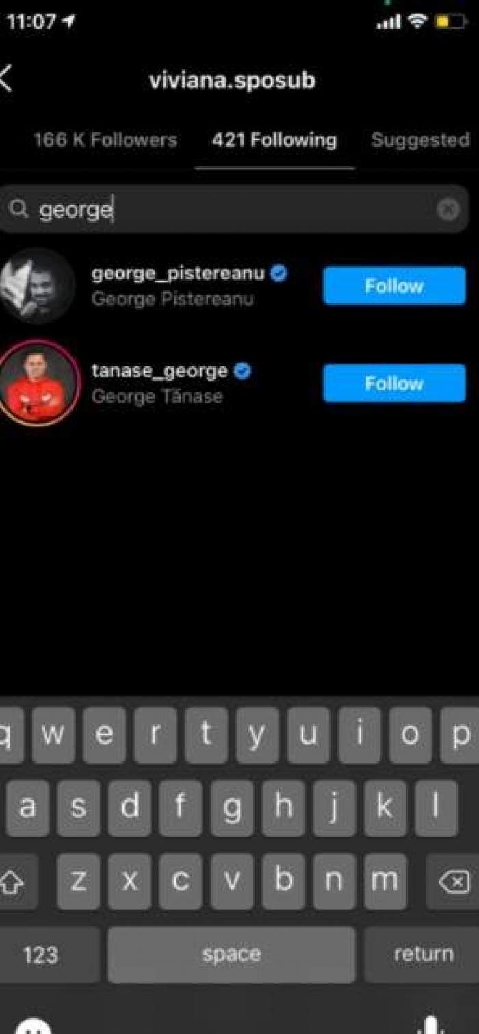 Viviana Sposub l-a șters de pe Instagram, dar George Burcea continuă să publice imagini cu ea. Ce a postat actorul