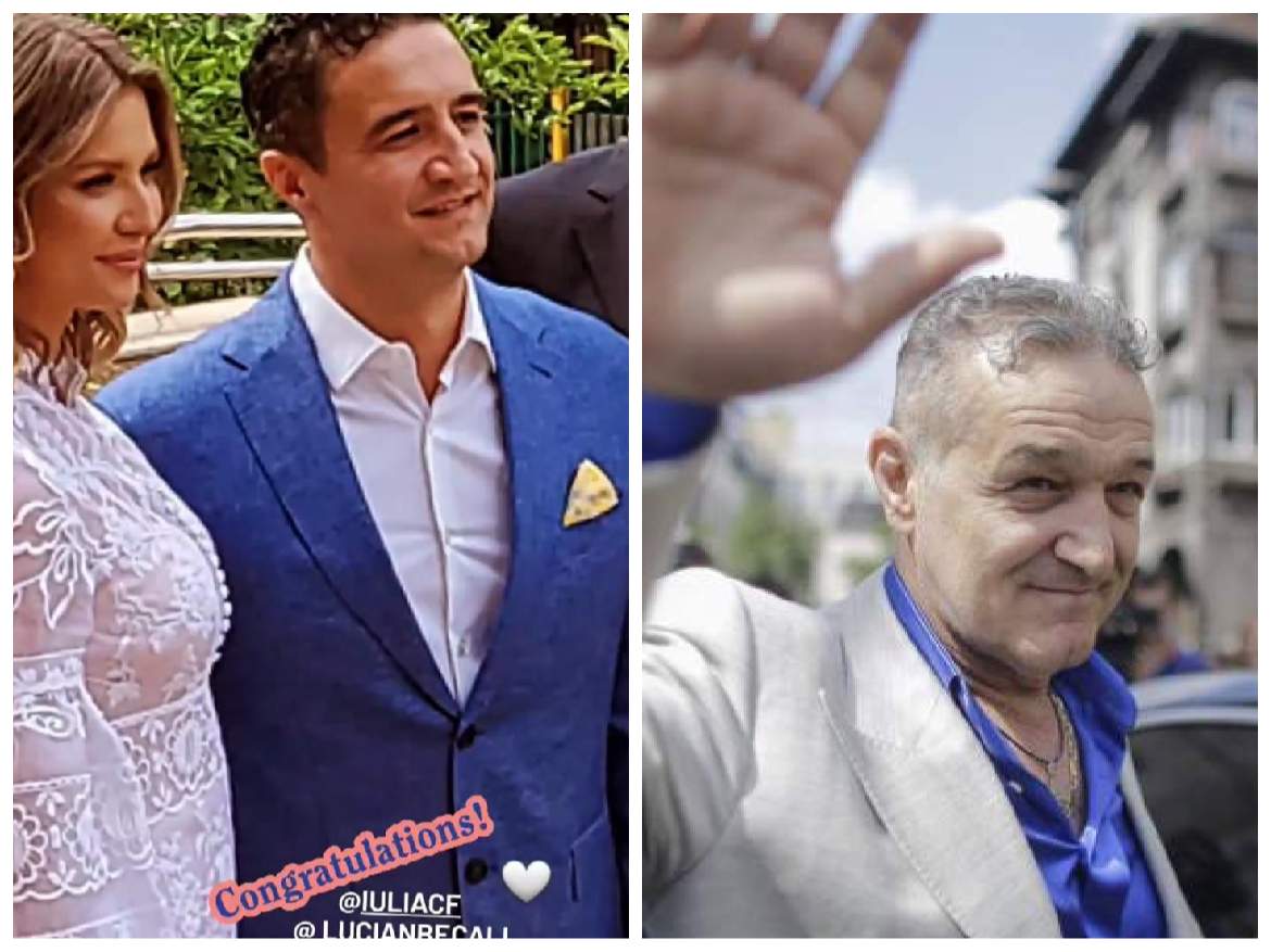 colaj cu Gigi Becali și un moment de la cununia lui Lucian Becali