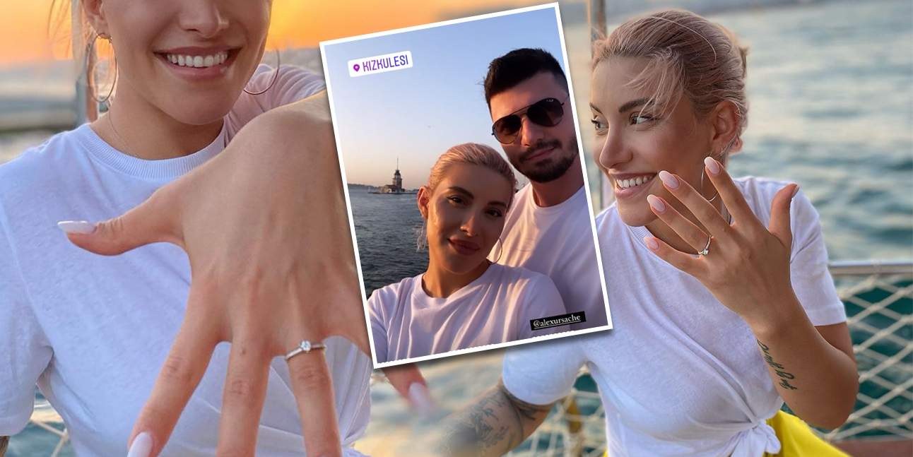 Colaj foto cu Nicoleta Nucă, iubitul și inelul de logodnă