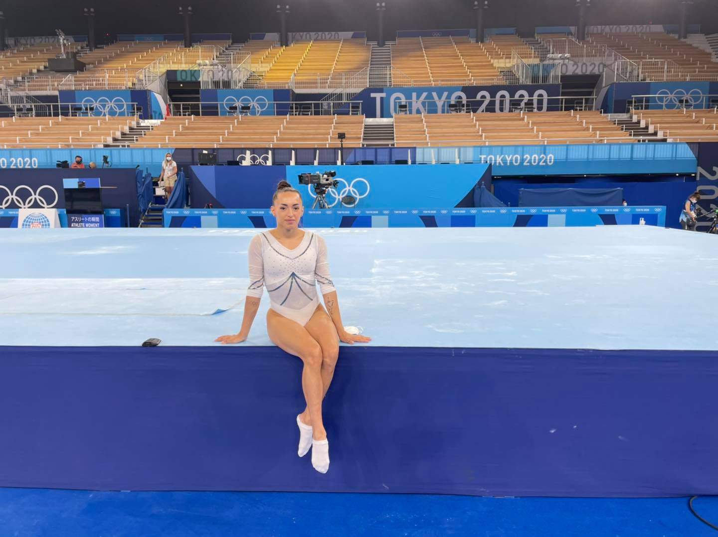 Larisa Iordache în sala de antrenament