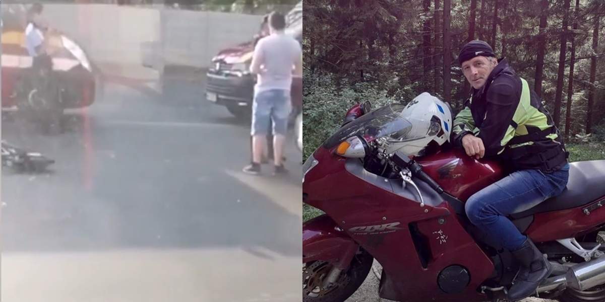 motociclist lovit trafic un tanar cu trotineta